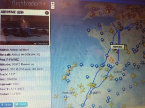 A400 is is chemtrailing....